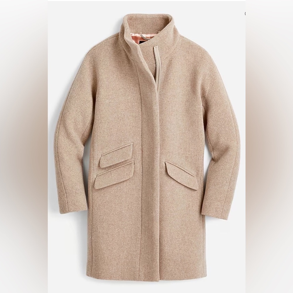 J. Crew Cocoon Coat in Italian Stadium-Cloth Wool Blend